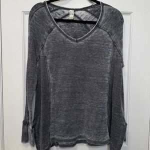 GreenTea Waffle Knit Long Sleeve Thermal Top Size XL